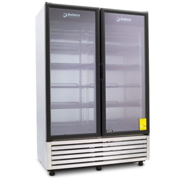 Refrigerador de acero inoxidable Imbera de puerta de vidrio con capacidad de 43 pies- VRD43