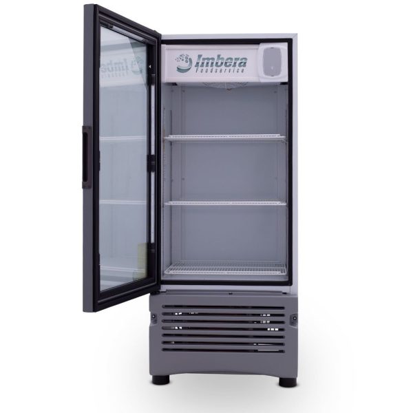 Refrigerador exhibidor Imbera de puerta de vidrio con capacidad de 9 pies y gabinete de color blanco – VR-09 - Imagen 3