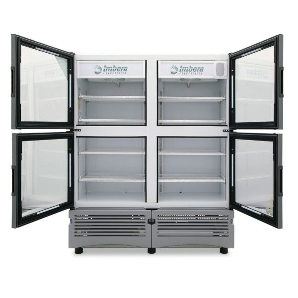 Refrigerador Exhibidor Imbera de 4 Puertas de Cristal con Capacidad de 35 pies y Gabinete de Color Blanco – VRQ-35 4PC - Imagen 3