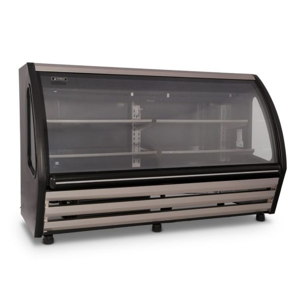 Vitrina de vidrio curvo Imbera color negro de 2m de largo – BHS200C-N