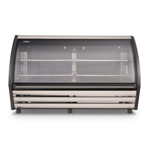 Vitrina de vidrio curvo Imbera color negro de 2m de largo – BHS200C-N - Imagen 2