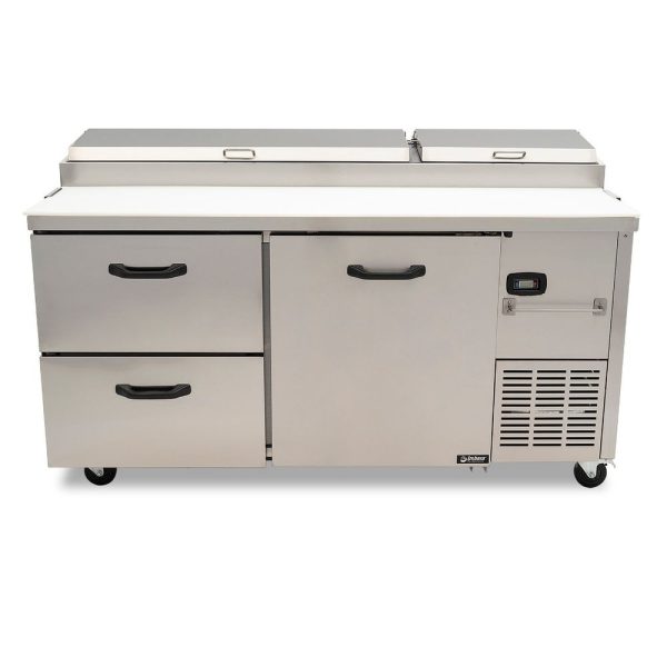 Mesa fría Imbera elaborada en acero inoxidable con mesa de trabajo sanalite y 9insertos – PTP22-F21 - Imagen 2