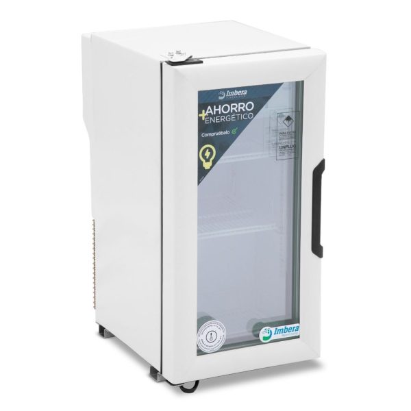 Congelador Exhibidor de Mostrador Imbera de Puerta de Cristal con Capacidad de1.5 pies y Gabinete de Color Blanco – VF-1.5