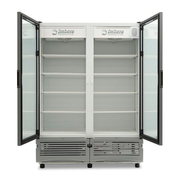 Refrigerador Exhibidor Imbera de 2 Puertas de Cristal con Capacidad de 42 pies y Gabinete de Color Blanco – G342 2PC - Imagen 3
