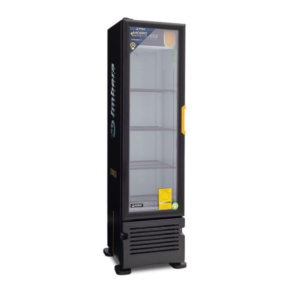 Refrigerador cervecero Imbera color negro de puerta de vidrio con capacidad de 144 botellas – CCV-144