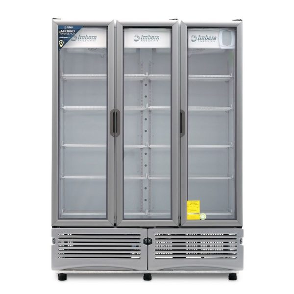 Refrigerador Exhibidor Imbera de 3 Puertas de Vidrio con capacidad de 42 pies y gabinete de color blanco – G342 3P - Imagen 2