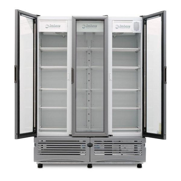 Refrigerador Exhibidor Imbera de 3 Puertas de Vidrio con capacidad de 42 pies y gabinete de color blanco – G342 3P - Imagen 3