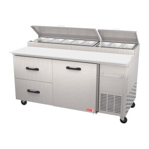Mesa fría Imbera elaborada en acero inoxidable con mesa de trabajo sanalite y 9insertos – PTP22-F21 - Imagen 7