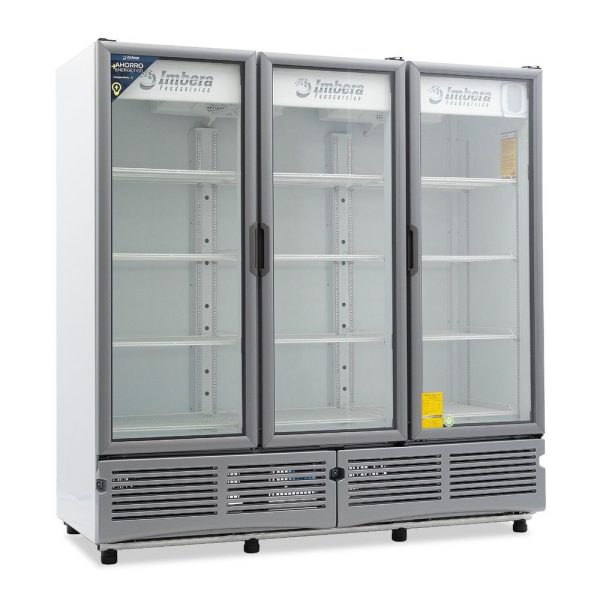 Refrigerador Exhibidor Imbera de 3 Puertas de Vidrio con Capacidad de 72 pies y Gabinete de Color Blanco – G372