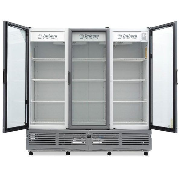 Refrigerador Exhibidor Imbera de 3 Puertas de Vidrio con Capacidad de 72 pies y Gabinete de Color Blanco – G372 - Imagen 3