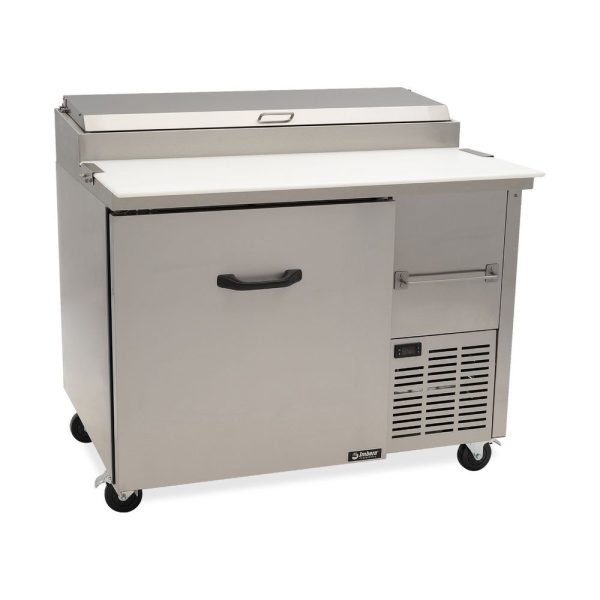 Mesa fría Imbera elaborada en acero inoxidable con mesa de trabajo sanalite y 6insertos – PTP10-F01