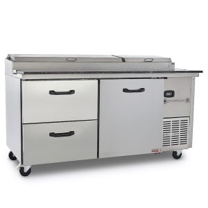 Mesa fría Imbera elaborada en acero inoxidable con mesa de trabajo sanalite y 9insertos – PTP22-F21 - Imagen 6
