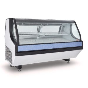 Vitrina de vidrio curvo Imbera color negro de 2m de largo – BHS200C-N - Imagen 10