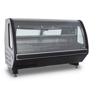 Vitrina de vidrio curvo Imbera color negro de 2m de largo – BHS200C-N - Imagen 7