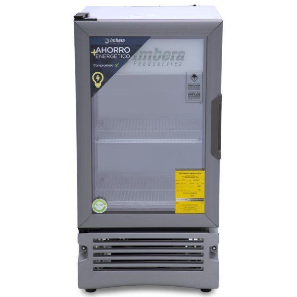 Refrigerador Exhibidor Imbera de Puerta de Cristal con Capacidad de 4 pies y Gabinete de Color Blanco – VR-04 - Imagen 2
