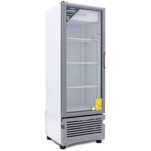 Refrigerador Imbera color blanco con puerta de vidrio con capacidad de 12 pies – VR-12
